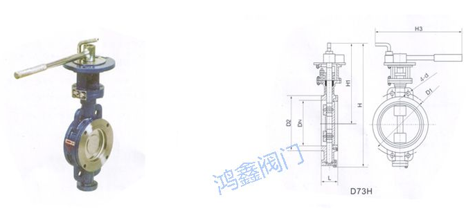 對夾式硬密封蝶閥結(jié)構圖